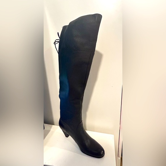 Authentic Colombian Leather Tall Knee-High Black Boots. JES Collection. Size 6 - Picture 1 of 4